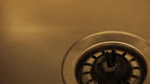 Water Droplets in Empty Sink Stock Footage 109625304