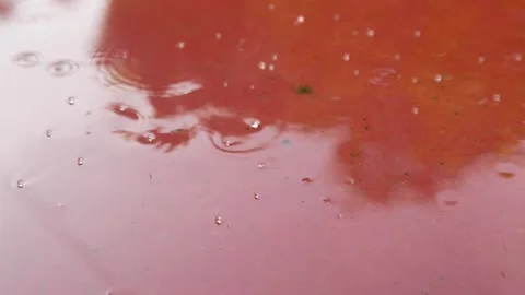 Water droplets falling on ceramic floor tiles Stock Footage 306778453