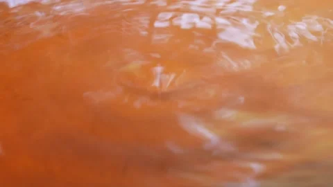 Water droplets falling in the water Stock Footage 304773445