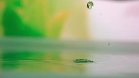 Water Droplets on Leaf: Super Slow Motion 1000fps Stock-Footage 251959064