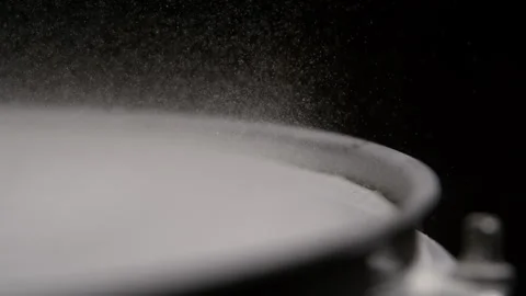 Water Droplets Lifting Off Drum in Slow Motion Stock Footage 270409255