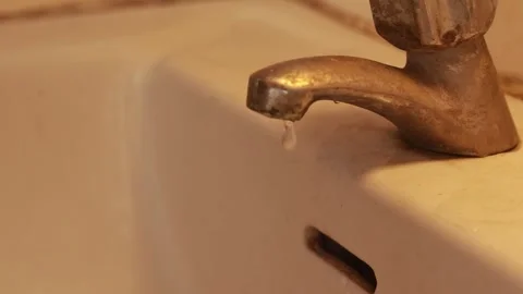 Water droplets steadily dripping Stock Footage 327437882