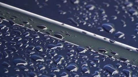 Water droplets on the surface Stock Footage 188210914