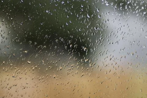 Water droplets on window Fotos Stock