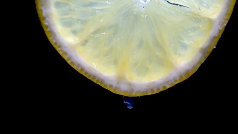 Water Dropping On An Lemon Stock Footage 97292223