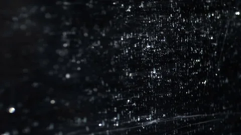 Water drops on abstract black background Video stock 78994225
