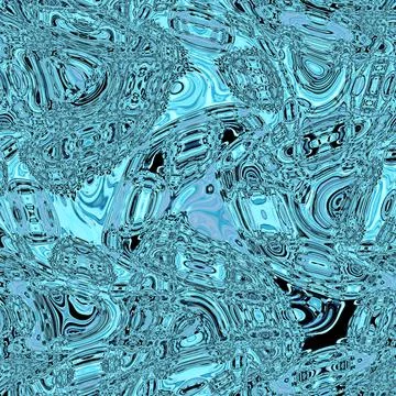 Water drops abstract continuous pattern background in blue and turquoise. Stock Illustration