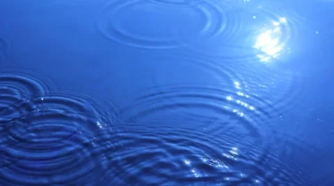 Water Drops and Ripples 16 Slow Motion Loop Stock Footage