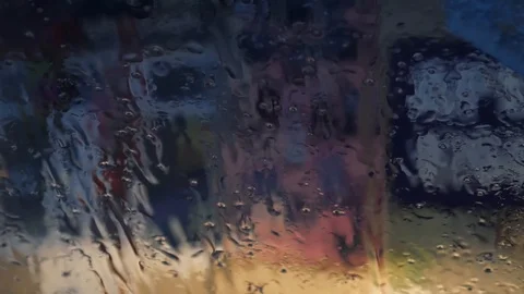 Water drops and snow melts on the glass Stock Footage 101516161