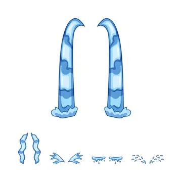Water drops and tears vector cartoon elements 库存插图