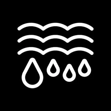 Water drops and waves icon. Falling drops Vector Illustration. thaw isolated on Stock Illustration