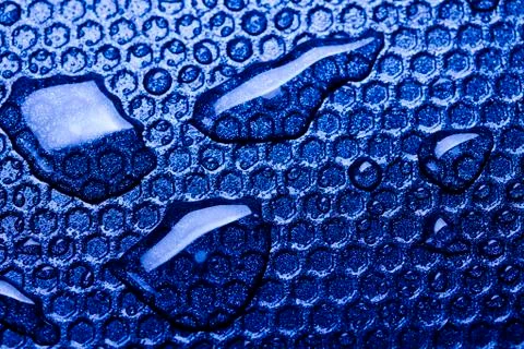 Water drops background, fresh blue theme Stock Photos