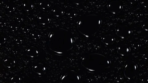 Water drops on black background with light reflections. Top view rotation 4K 库存影片 77124839