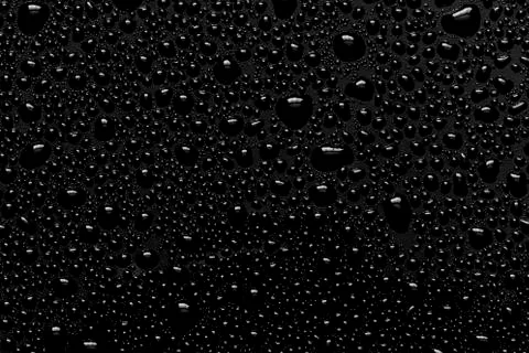 Water drops on black Foto stock