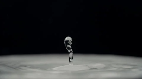 Water Drops Black with Splashes Macro 17 Stock Footage 63314404