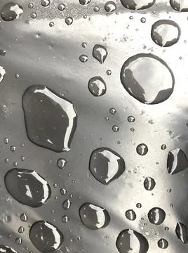 Water drops on black surface. Macro water drops. Stock Illustration