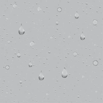 Water drops on a blue background. Clean drop condensation illustration Stock Illustration