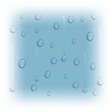 Water drops on blue background Stock Illustration