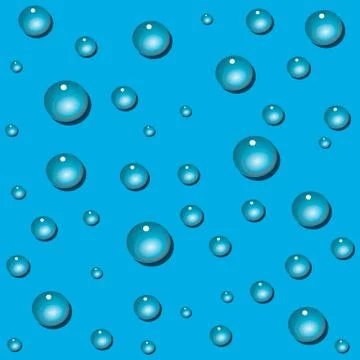 Water drops on blue background 스톡 일러스트