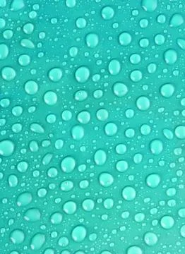 Water drops on blue background Stock Photos