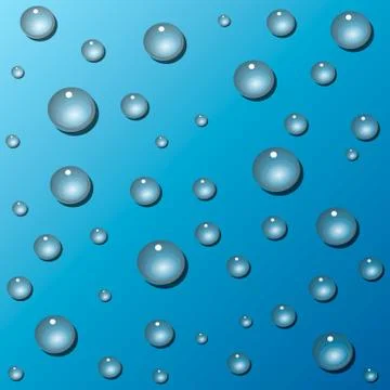 Water drops on blue background. Vector 스톡 일러스트