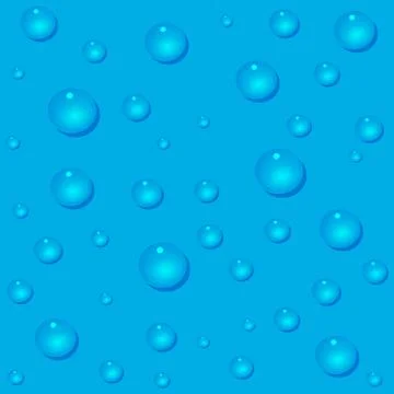 Water drops on blue background. Vector 스톡 일러스트