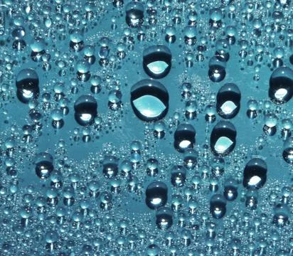 Water-drops on blue Foto stock