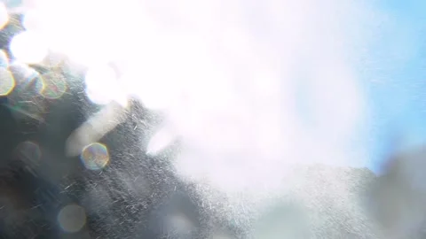 Water Drops On the Camera, Slow Motion, Against Sun Stock Footage 146330346