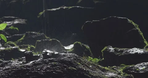 The water drops in the cave Stock Footage 292947160