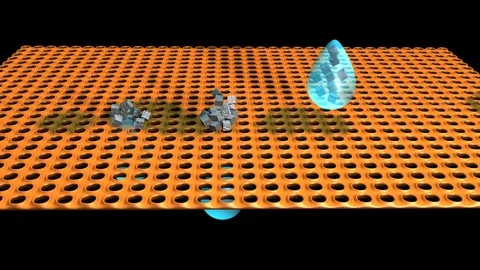 Water drops  collide with filter, particles captured and removed Видео 85763807