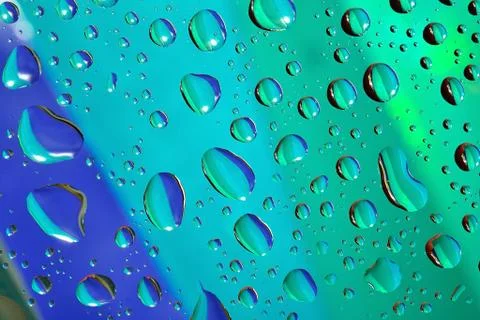 Water drops on colored background Foto stock