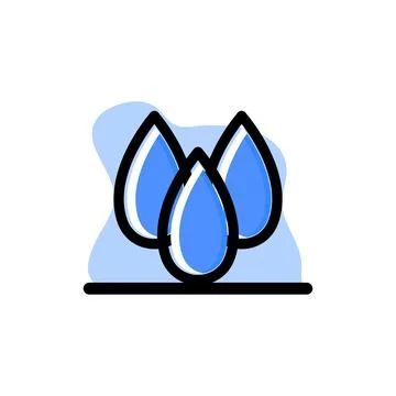 Water Drops Conceptual Vector Icon Illustration Design Stock Illustration