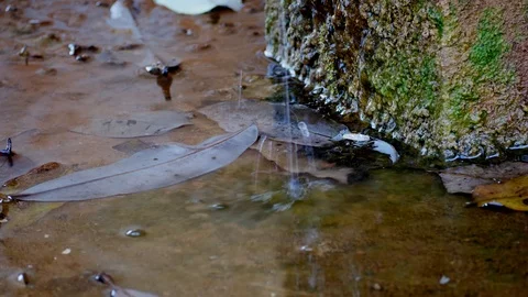 Water drops from the cracks of the pipe2 Stock Footage 104327520