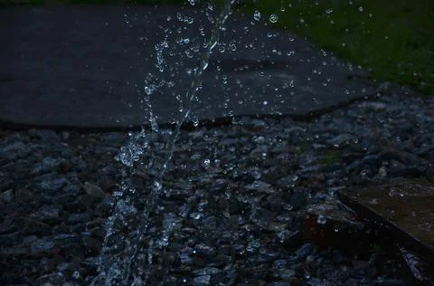Water drops on a dark background. Foto stock