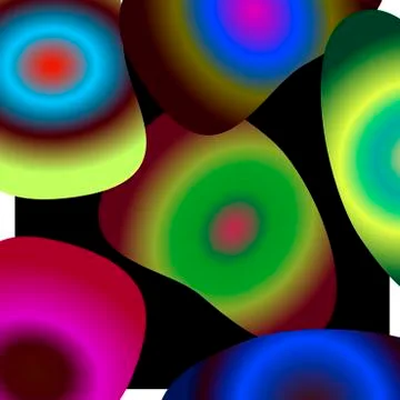 Water drops of different colors Stock Illustration