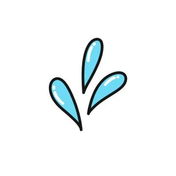 Water drops doodle icon, vector illustration Stock Illustration