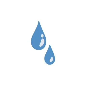 Water drops doodle icon, vector illustration Stock Illustration