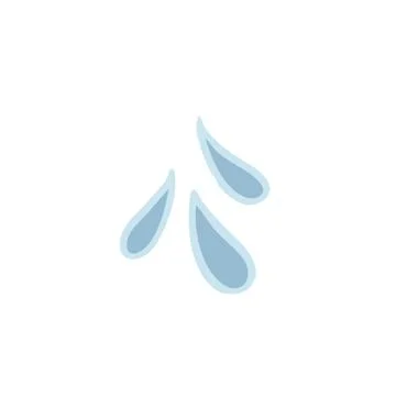 Water drops doodle icon, vector illustration Stock Illustration