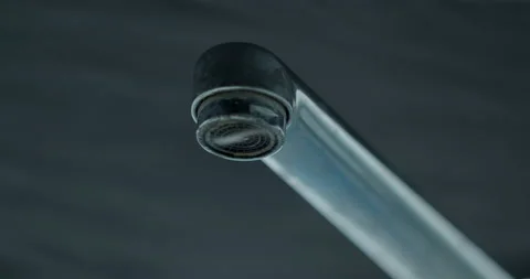 Water drops dripping from the tap. Stock Footage 143967522