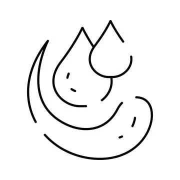 Water drops falling creating splash liquid icon Stock Illustration