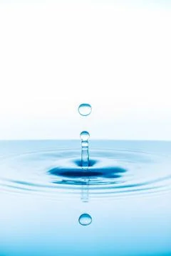 Water drops falling Fotos Stock