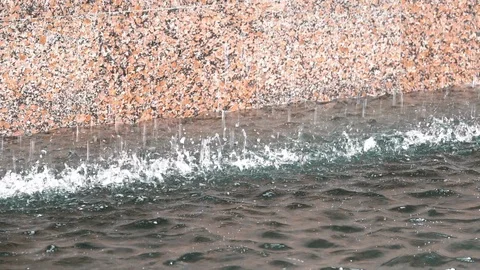 Water drops falling in the river Stock Footage 119967072