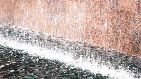 Water drops falling in the river Stock Footage 120089482