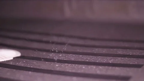 Water drops falling from shower bathroom slow motion Stock Footage 84911420