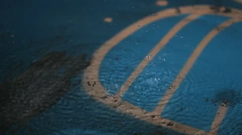 Water drops on the floor Stock Footage 10844645