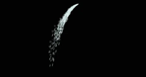 Water drops fly and fall, motion graphics of rain on a black background Stock Footage 201150749