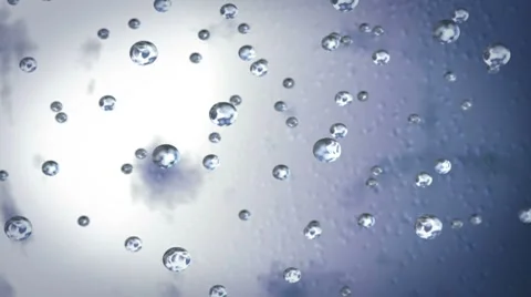 Water drops fly down Stock Footage 8525320