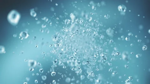 Water drops flying in super slow motion 4K Video stock 150481518