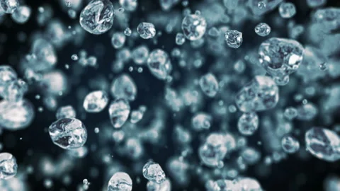 Water drops flying in super slow motion 4K Stock Footage 150996592