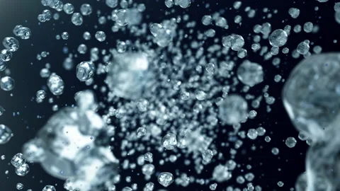 Water drops flying in super slow motion 4K Stock Footage 230954643